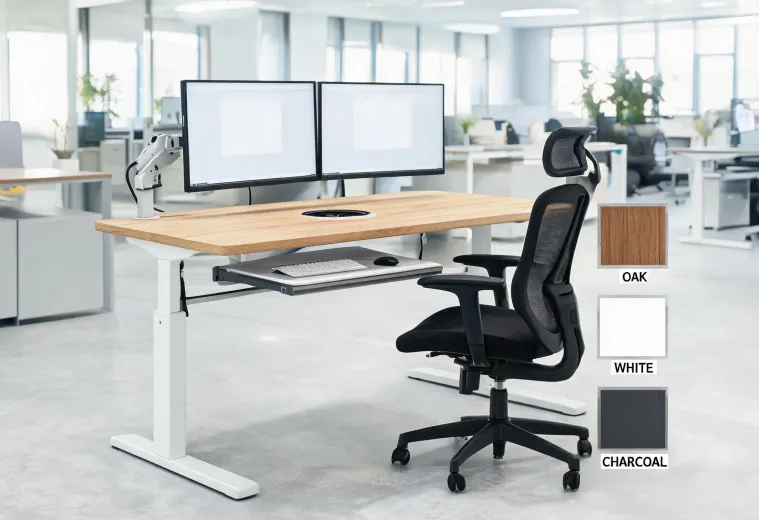 Varidesk electric standing desk workstation