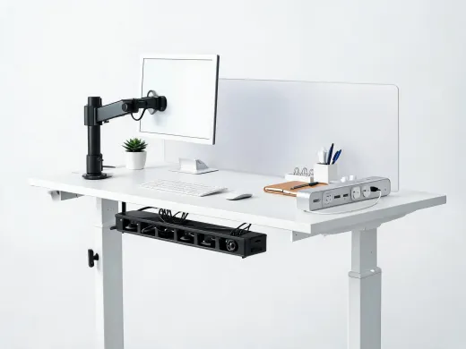 Monitor arm and desktop accessories